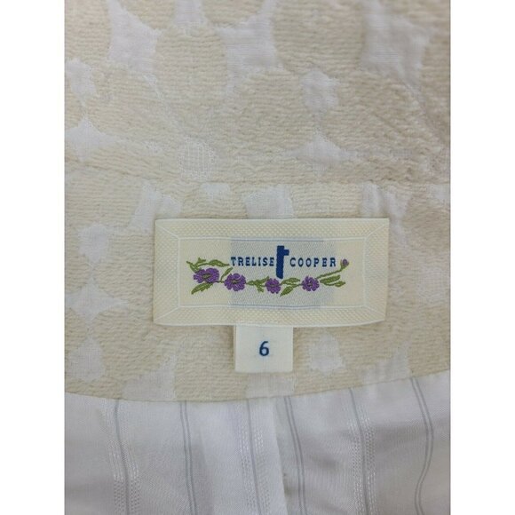 Trelise Cooper Shelter Skelter Strategy Coat Womens 6 Ivory Cream Wool Blend - Picture 8 of 11